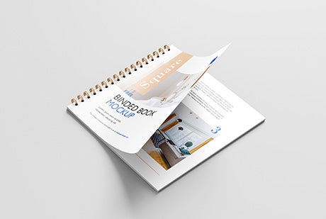 Square Binded Brochure Mockup