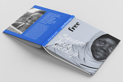 Square Book Mockup