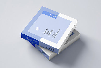 Square Book Mockup