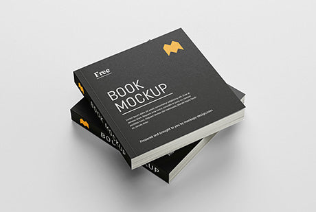 Square Book Mockup