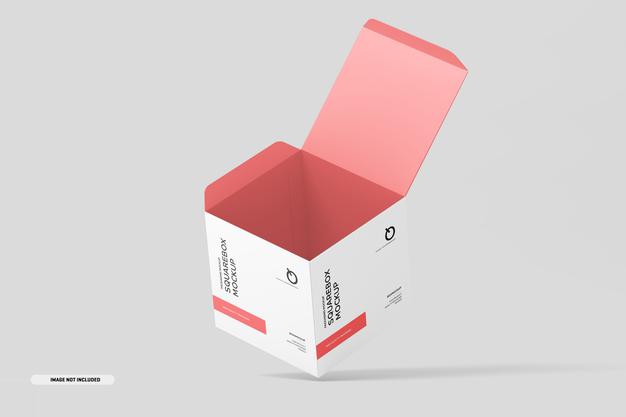 Square Box Mockup Psd