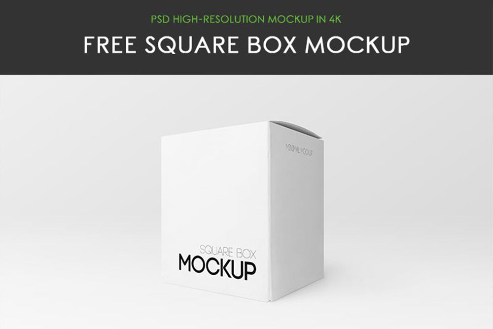 Square Box Psd Mockup In 4K