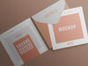 Square Branding Mockup With Business Card And Envelop Psd