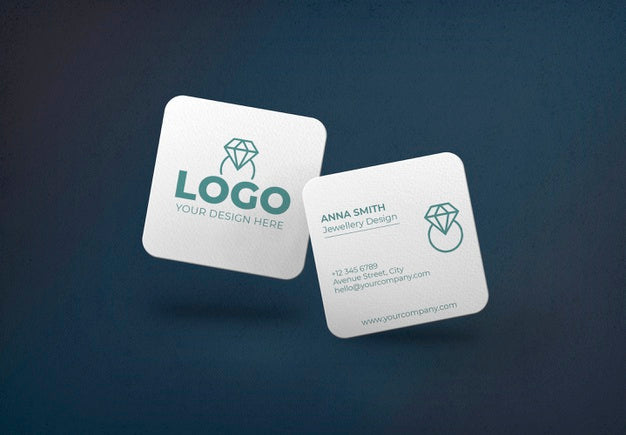 Square Business Card Mockup Psd