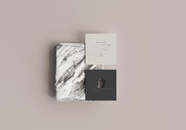 Square Business Card Mockup Psd