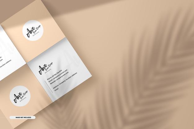 Square Business Card Mockup Psd