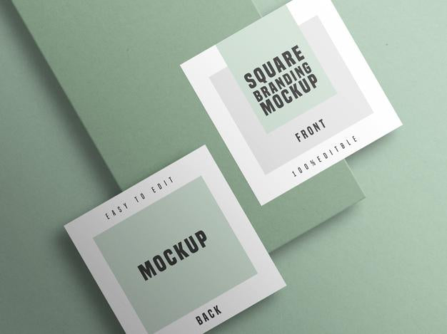 Square Business Card Mockup Psd