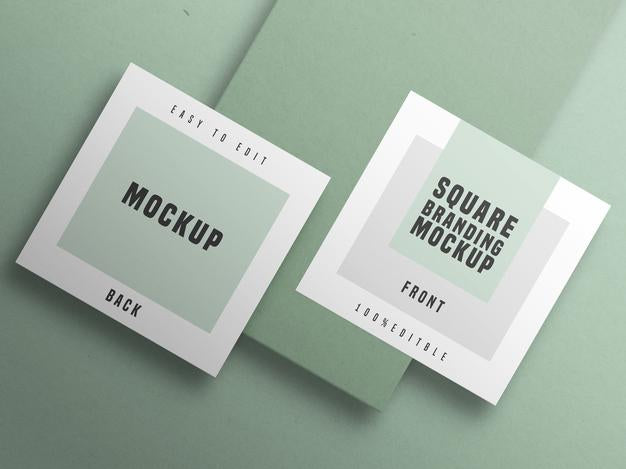 Square Business Card Mockup Psd