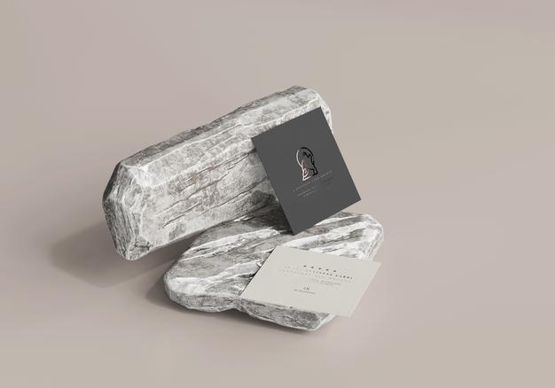 Square Business Card Mockup Psd