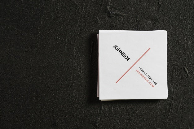 Square Business Card Mockup Psd
