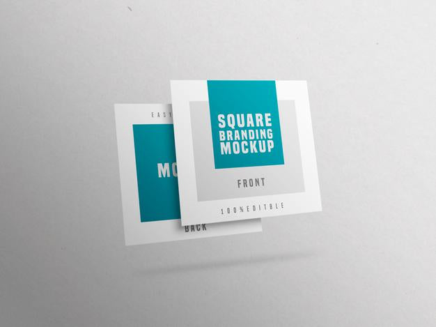 Square Business Card Mockup Psd