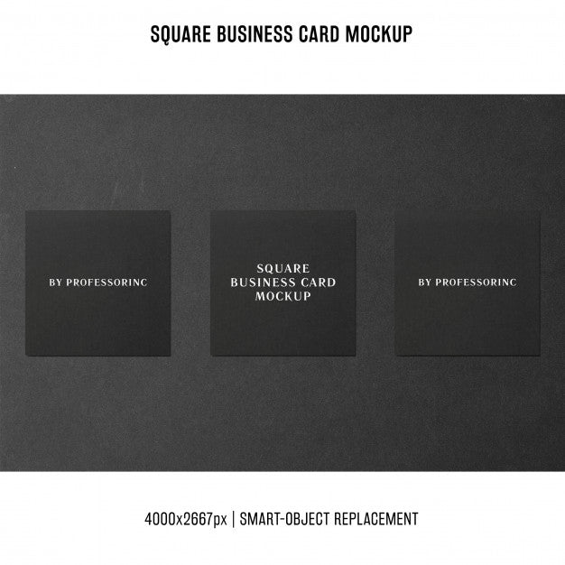 Square Business Card Mockup Psd