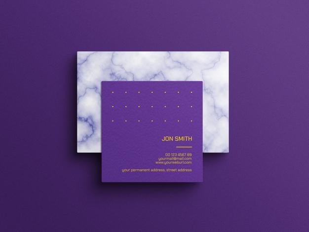 Square Business Card Mockup Psd