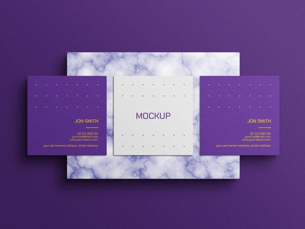 Square Business Card Mockup Psd
