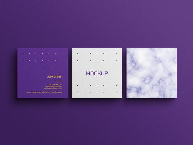 Square Business Card Mockup Psd