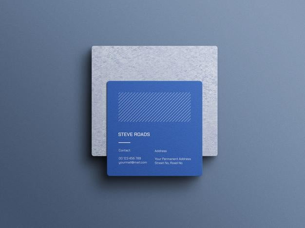 Square Business Card Mockup Psd