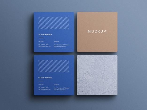 Square Business Card Mockup Psd