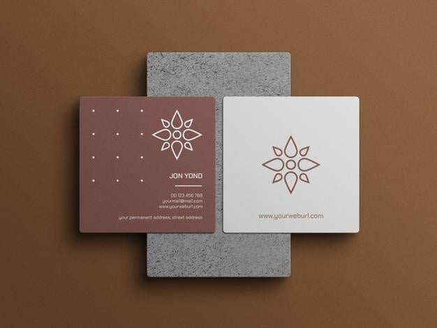 Square Business Card Mockup Psd