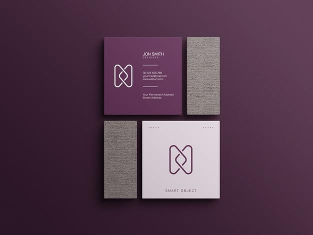 Square Business Card Mockup Psd