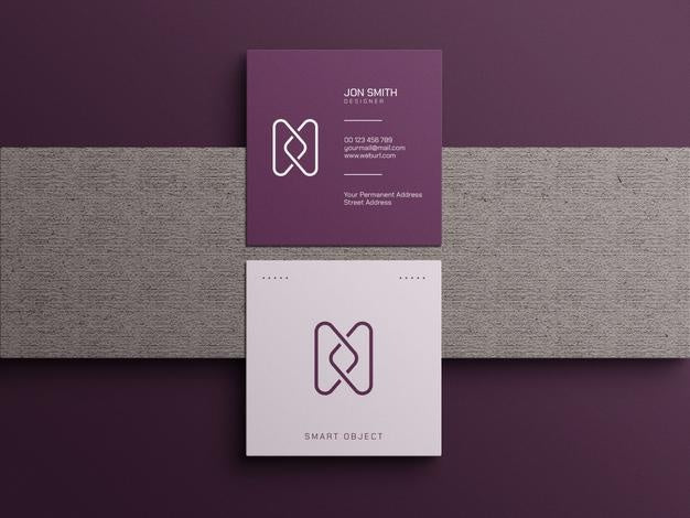 Square Business Card Mockup Psd