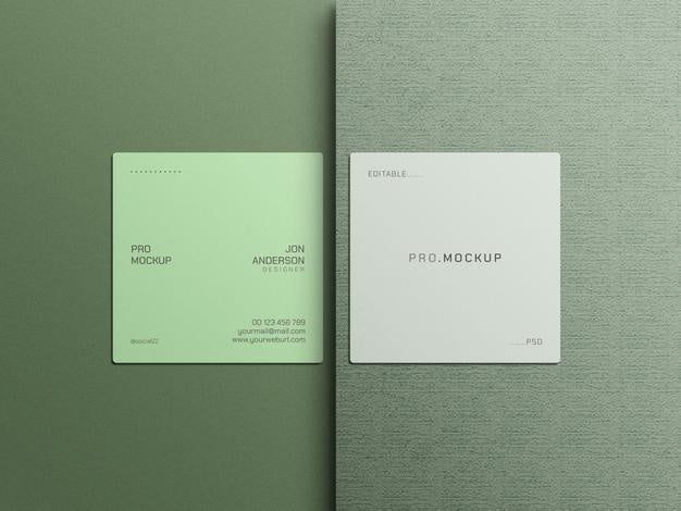 Square Business Card Mockup Psd