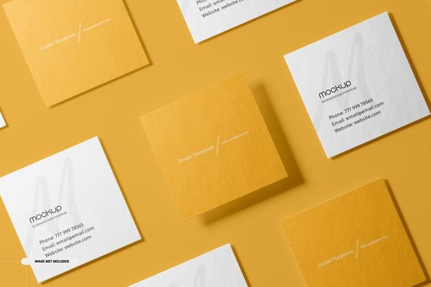 Square Business Card Mockup Psd