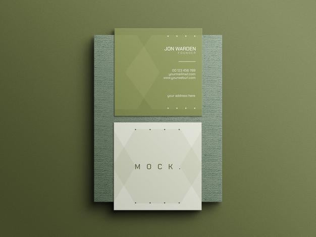 Square Business Card Mockup Psd