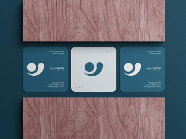 Square Business Card Mockup Psd
