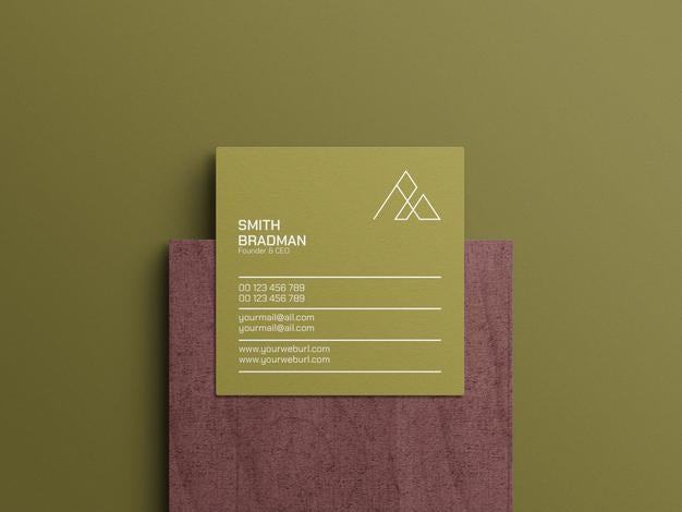 Square Business Card Mockup Psd