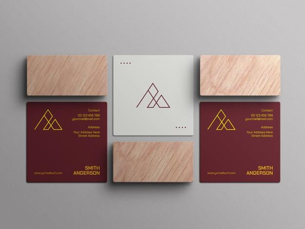 Square Business Card Mockup Psd