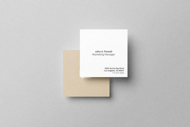 Square Card Mockup Psd