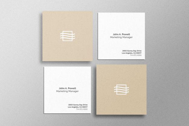 Square Card Mockup Psd