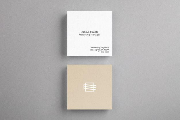 Square Card Mockup Psd