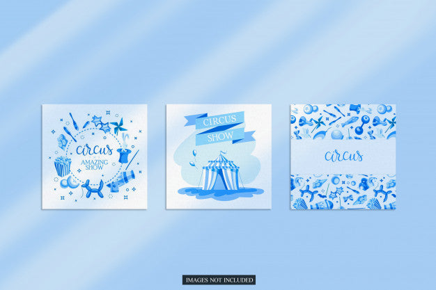 Square Cards Mockup Psd