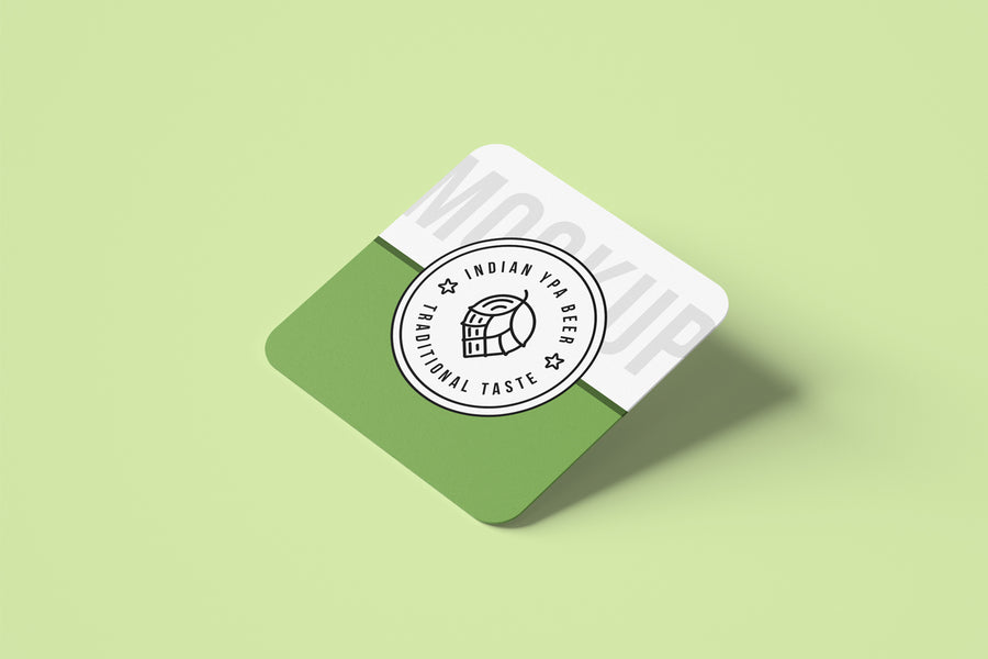 Square Coaster Mockup