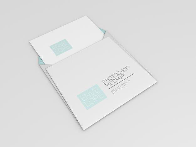 Square Envelope Mockup Psd