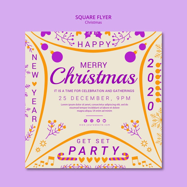 Square Flyer Christmas Template Psd