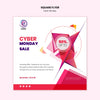 Square Flyer Cyber Monday Template Psd