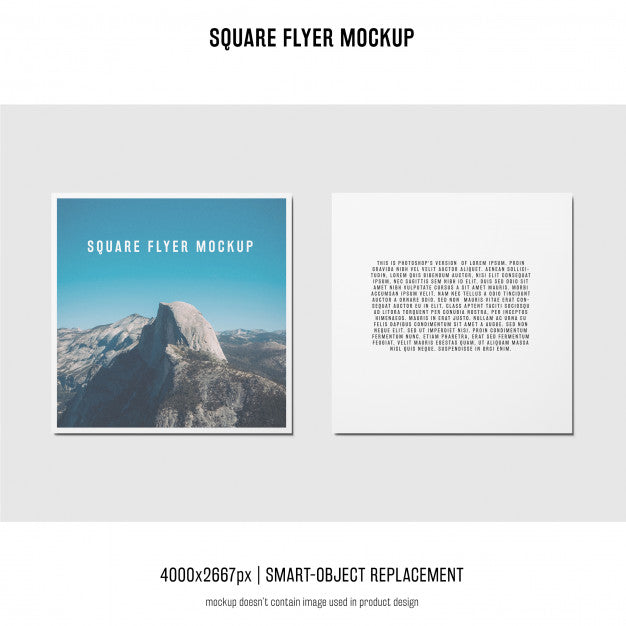 Square Flyer, Greeting Card, Invitation Mockup Psd