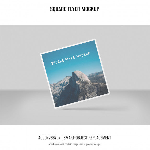 Square Flyer, Greeting Card, Invitation Mockup Psd