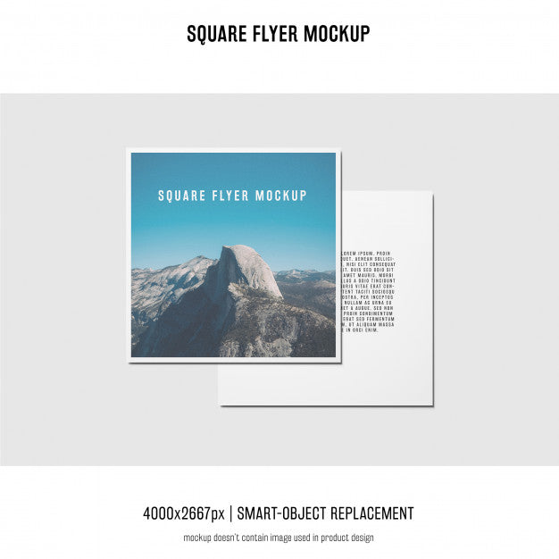 Square Flyer, Greeting Card, Invitation Mockup Psd