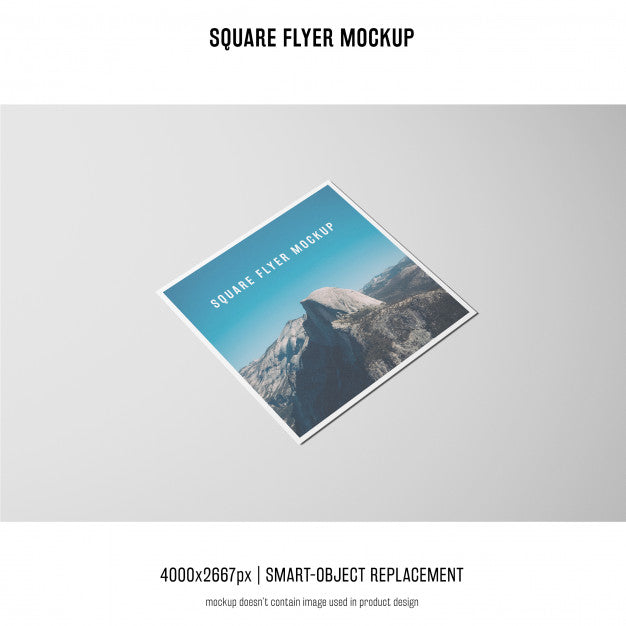 Square Flyer, Greeting Card, Invitation Mockup Psd