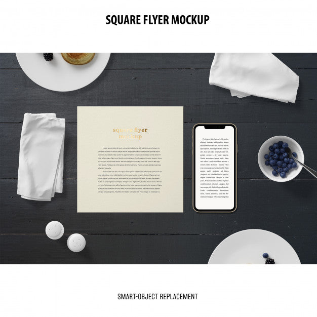 Square Flyer Mockup Psd