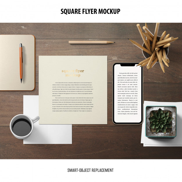 Square Flyer Mockup Psd
