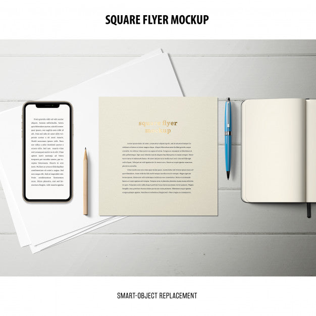 Square Flyer Mockup Psd