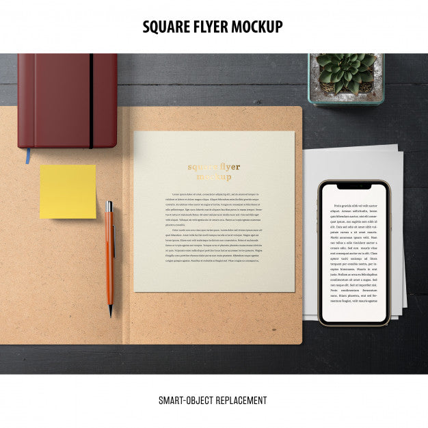Square Flyer Mockup Psd