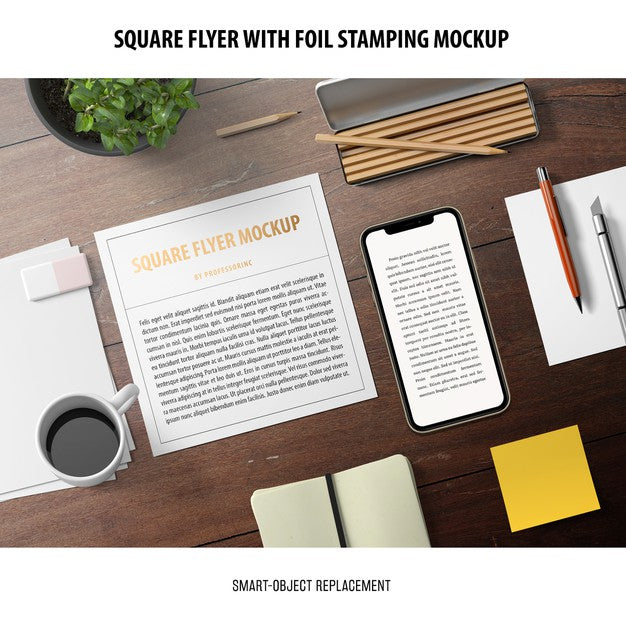 Square Flyer Mockup Psd