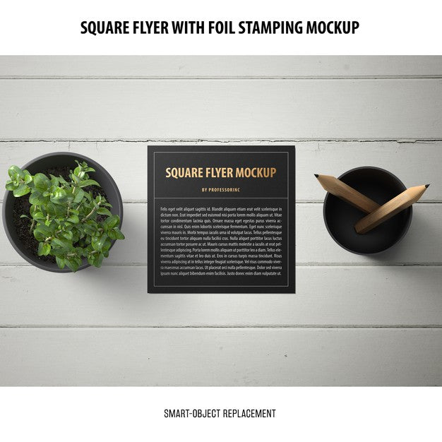 Square Flyer Mockup Psd