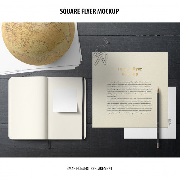 Square Flyer Mockup Psd