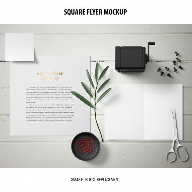 Square Flyer Mockup Psd